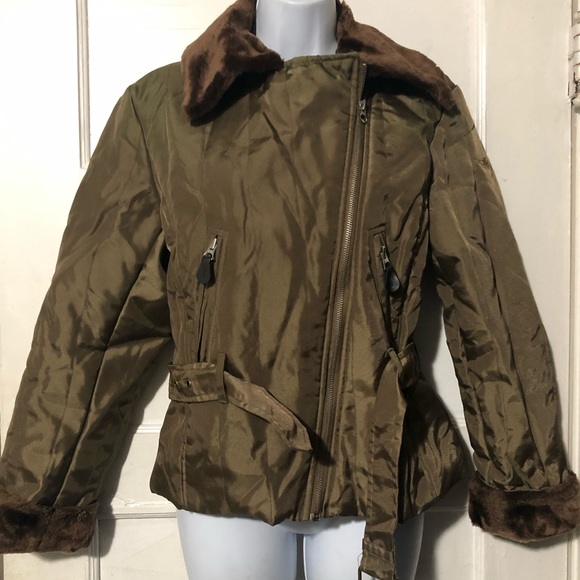 VTG Bomb Boogie Aviator Flight Jacket Zip Fur - Picture 5 of 8